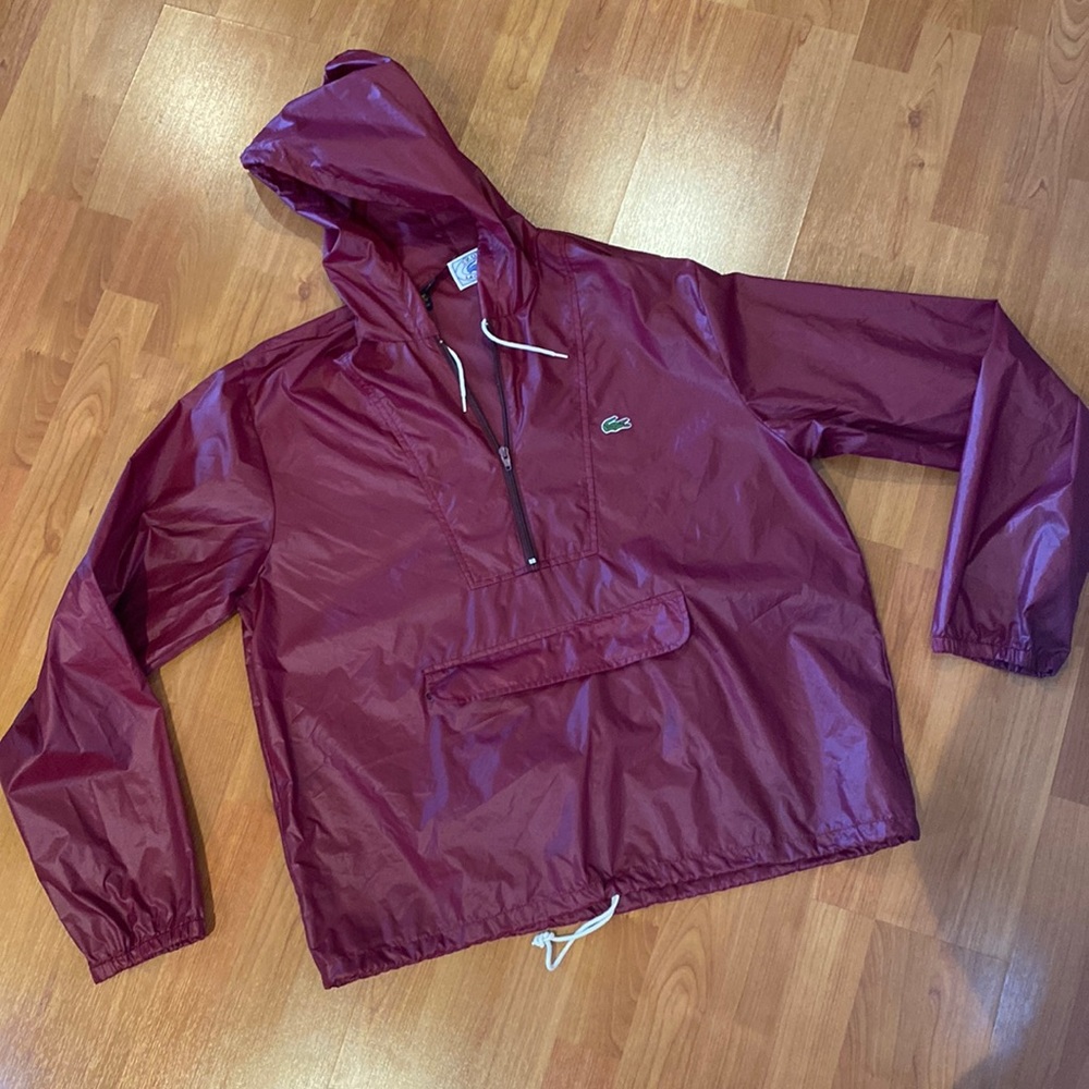IZOD Lacoste Vintage Anorak Hooded Windbreaker Jacket Men’s Size Large